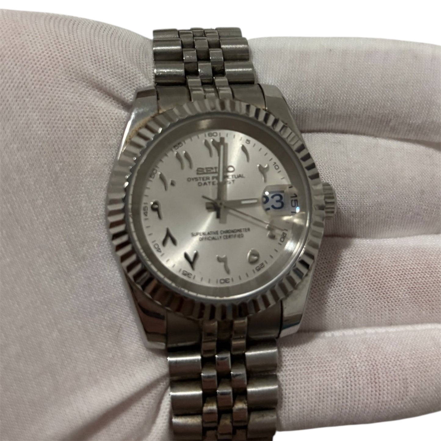 Seiko Mod arabic dial blanche