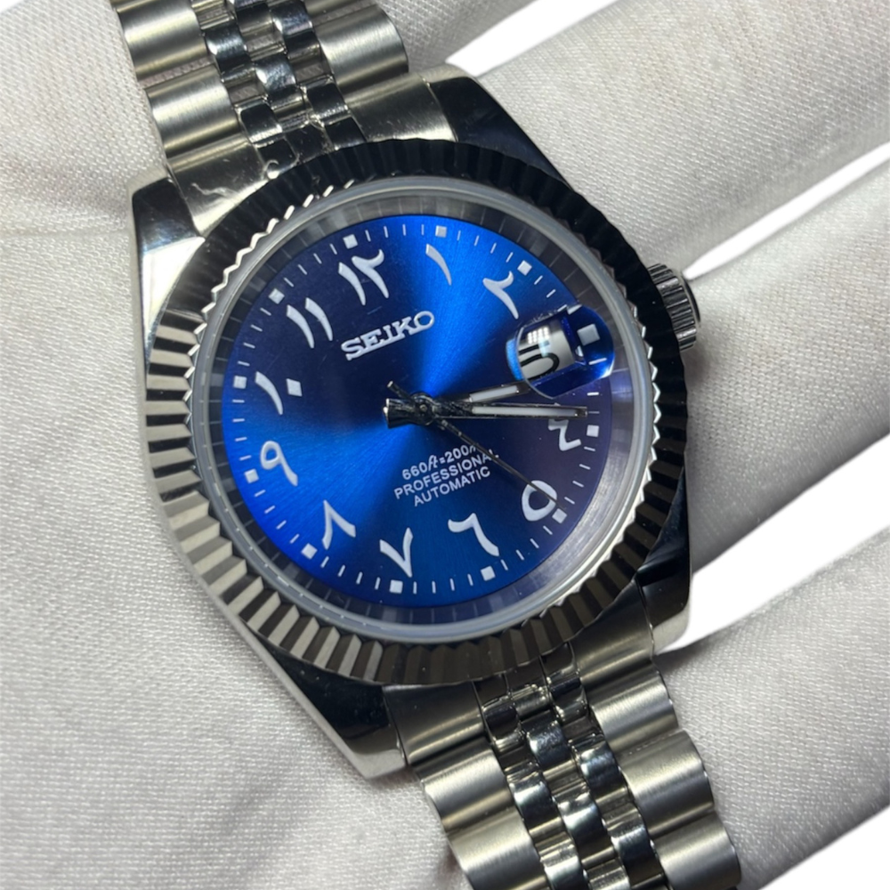 Seiko Mod Arabic dial bleue