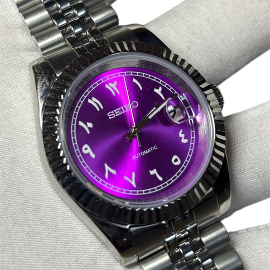 Seiko mod Arabic Dial violette