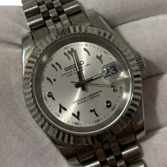 Seiko Mod arabic dial blanche